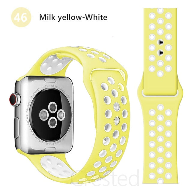 Breathable Silicone Strap For Apple Watch - Case Monkey