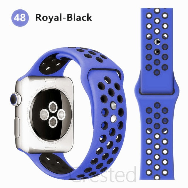 Breathable Silicone Strap For Apple Watch - Case Monkey