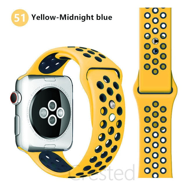 Breathable Silicone Strap For Apple Watch - Case Monkey