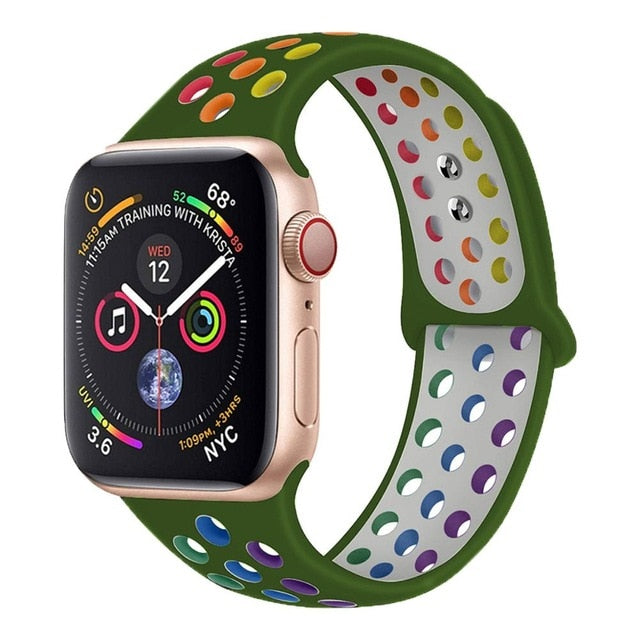 Breathable Silicone Strap For Apple Watch - Case Monkey