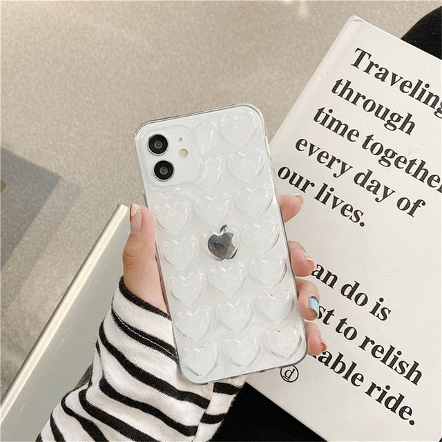 3D Love Heart Phone Case for iPhone - Case Monkey